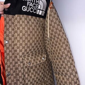 Gucci Tan Monogram XL  L or M
This jacket never went down in retail price!!